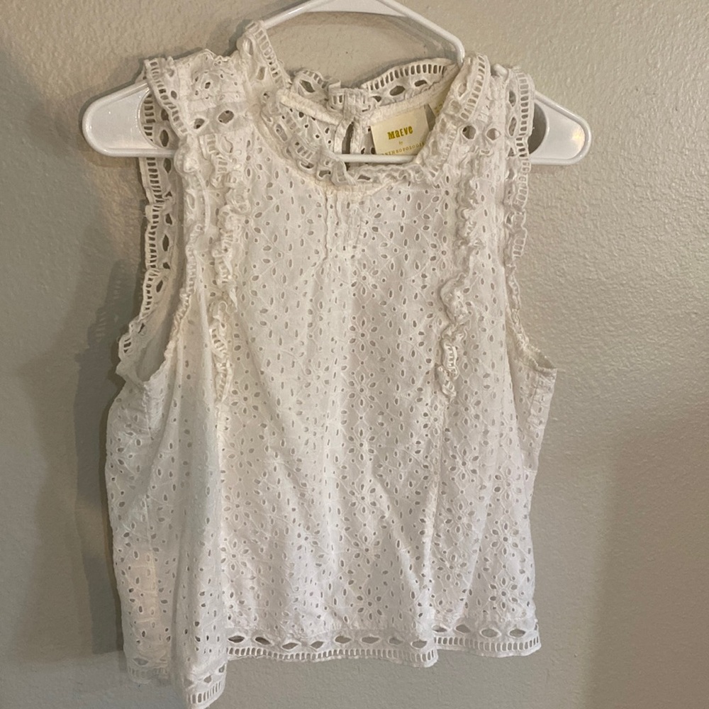 Maeve eyelet cropped top from Anthropologie